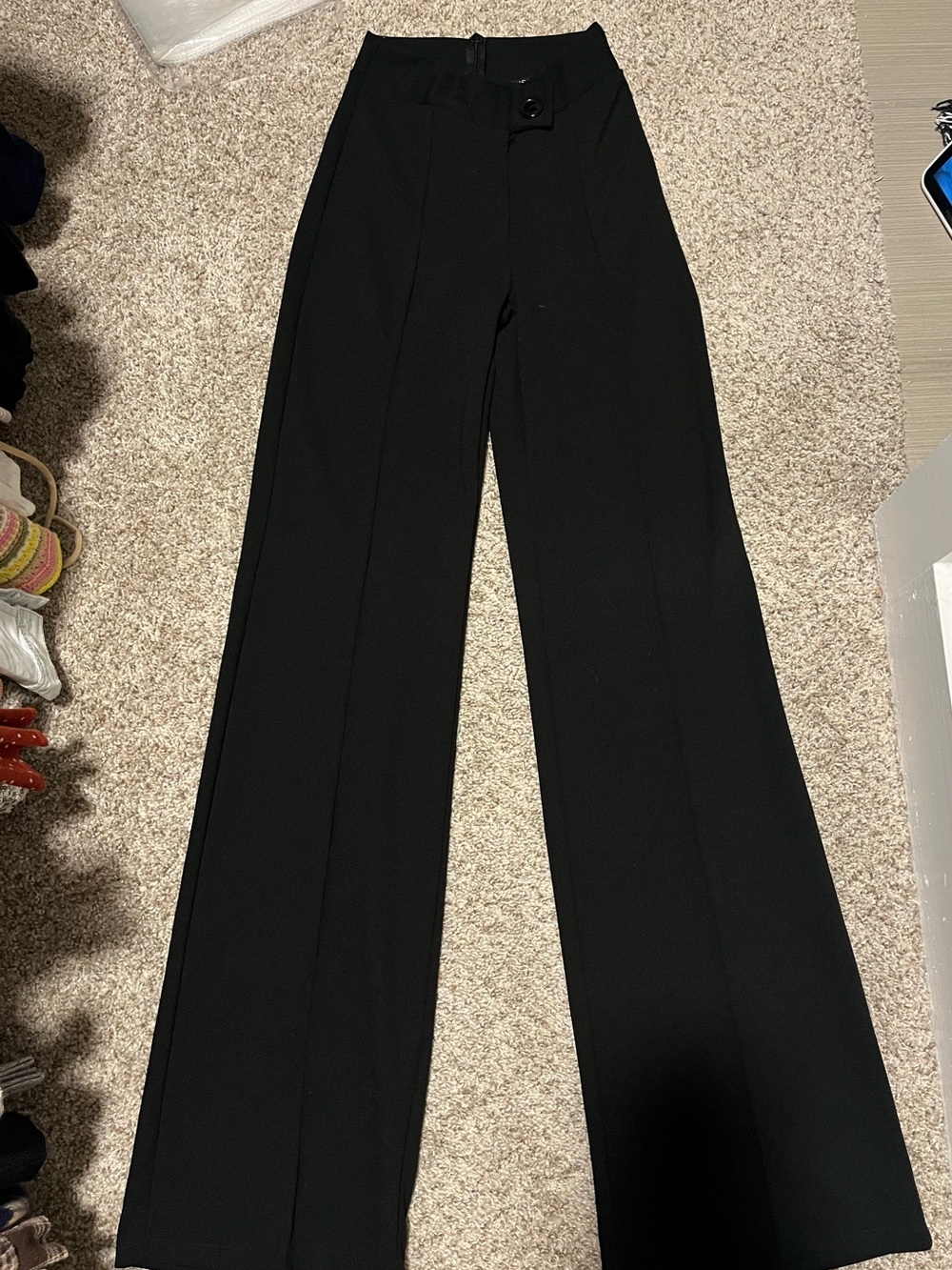 Fashion Nova Black High-Rise Wide-Leg Trousers